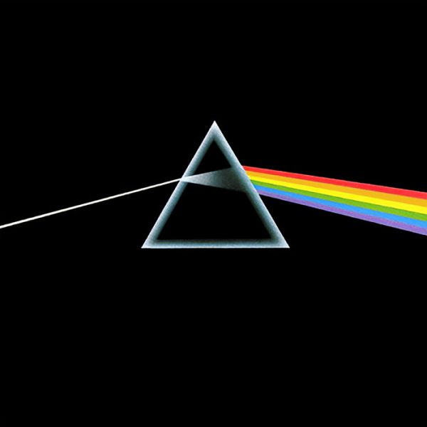 For their eighth studio album, Pink Floyd continued working with Hipgnosis (an English art design group) and George Hardie, who have previously designed covers for several bands’ albums. The cover design for The Dark Side Of The Moon was inspired by a photo of a prism with a light beam projected through it; it was found by one of the Hipgnosis group members in a photography book. The design stands for three elements: the band’s stage lighting, the album lyrics, and Wright’s wish for ‘a simple, bold, and classy’ design. It was also the first time that Pink Floyd felt confident enough of Waters’ lyrics to print them on the album’s sleeve.